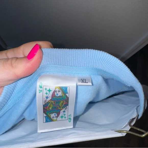 Queen of Sparkles Lemon Cropped Sweatshirt. - Picture 4 of 5